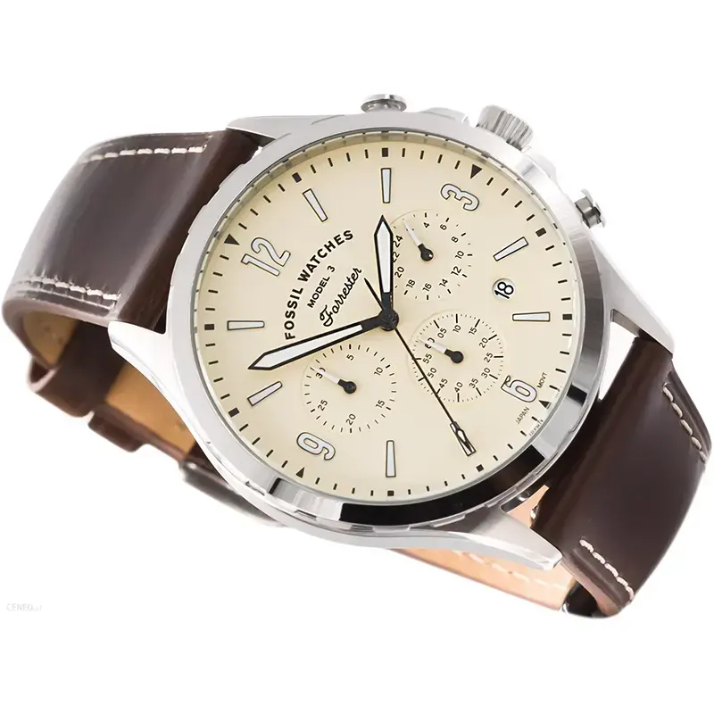 Fossil Forrester Chronograph Cream Dial Quartz Men's Watch | FS5696